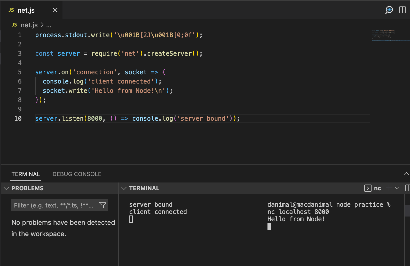 Creating a Node server