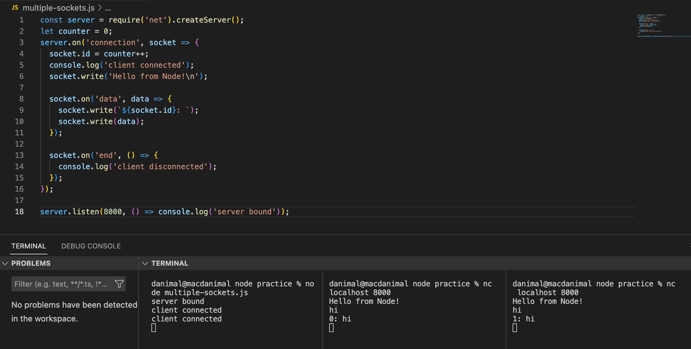 Assigning IDs to multiple sockets